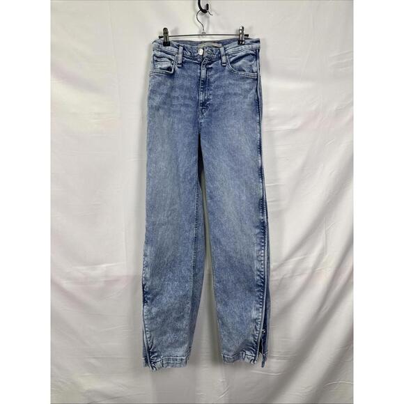 Hudson James High-Rise Wide Leg Jeans Size 27 with Small Holes & Discoloration - Picture 2 of 9